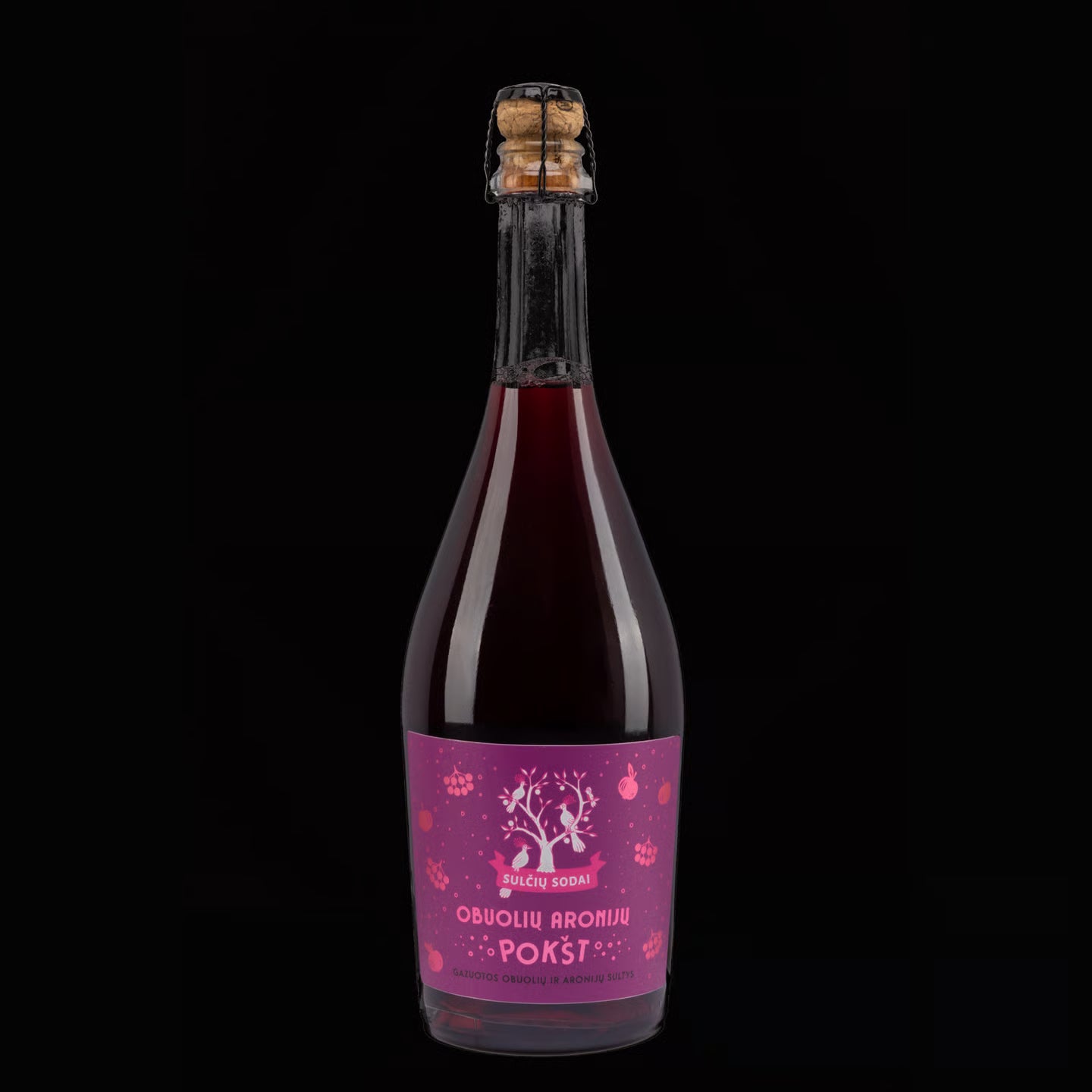 GAZUOTOS SULTYS "OBUOLIŲ ARONIJŲ POKŠT", 750ml.