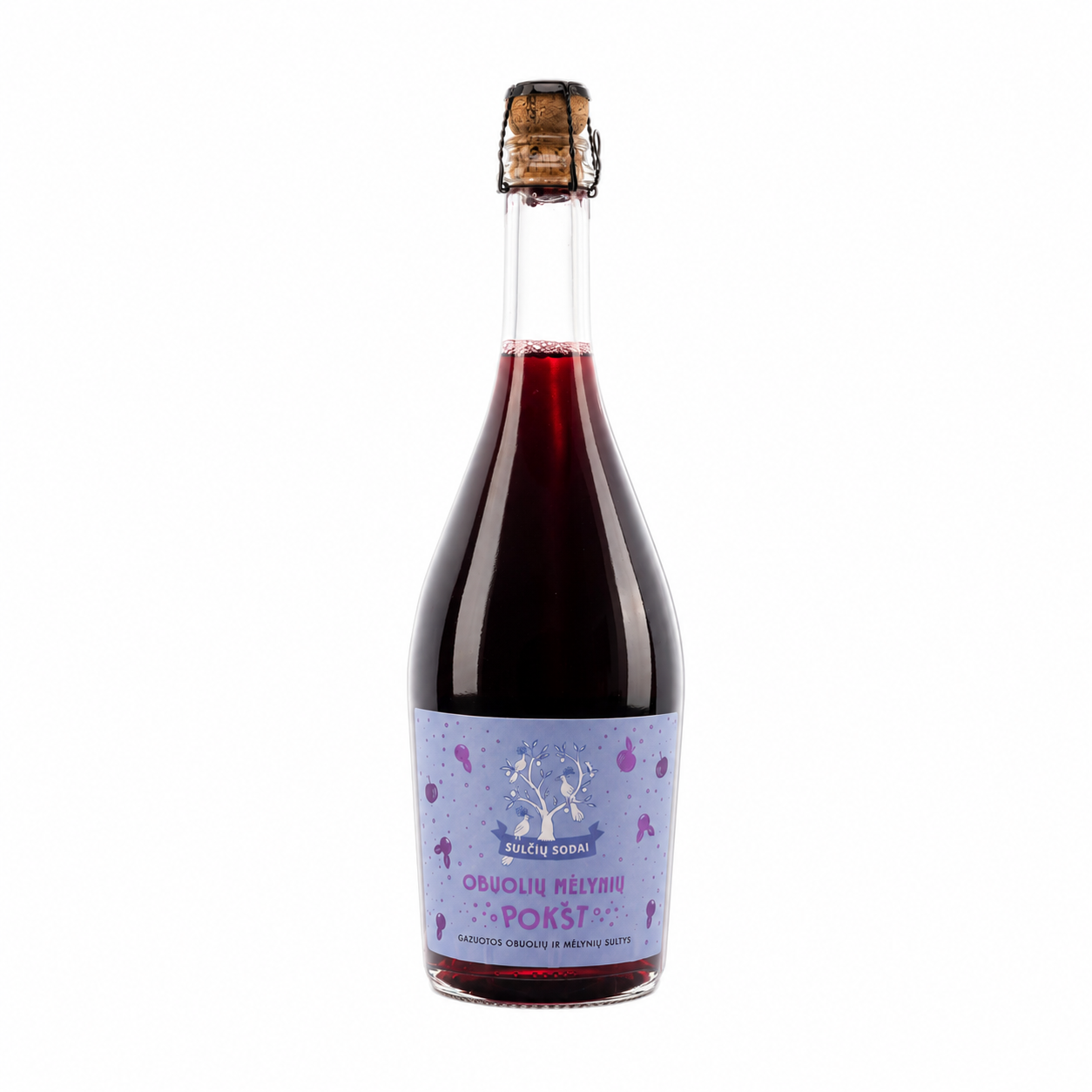 GAZUOTOS SULTYS "OBUOLIŲ MĖLYNIŲ POKŠT", 750ml