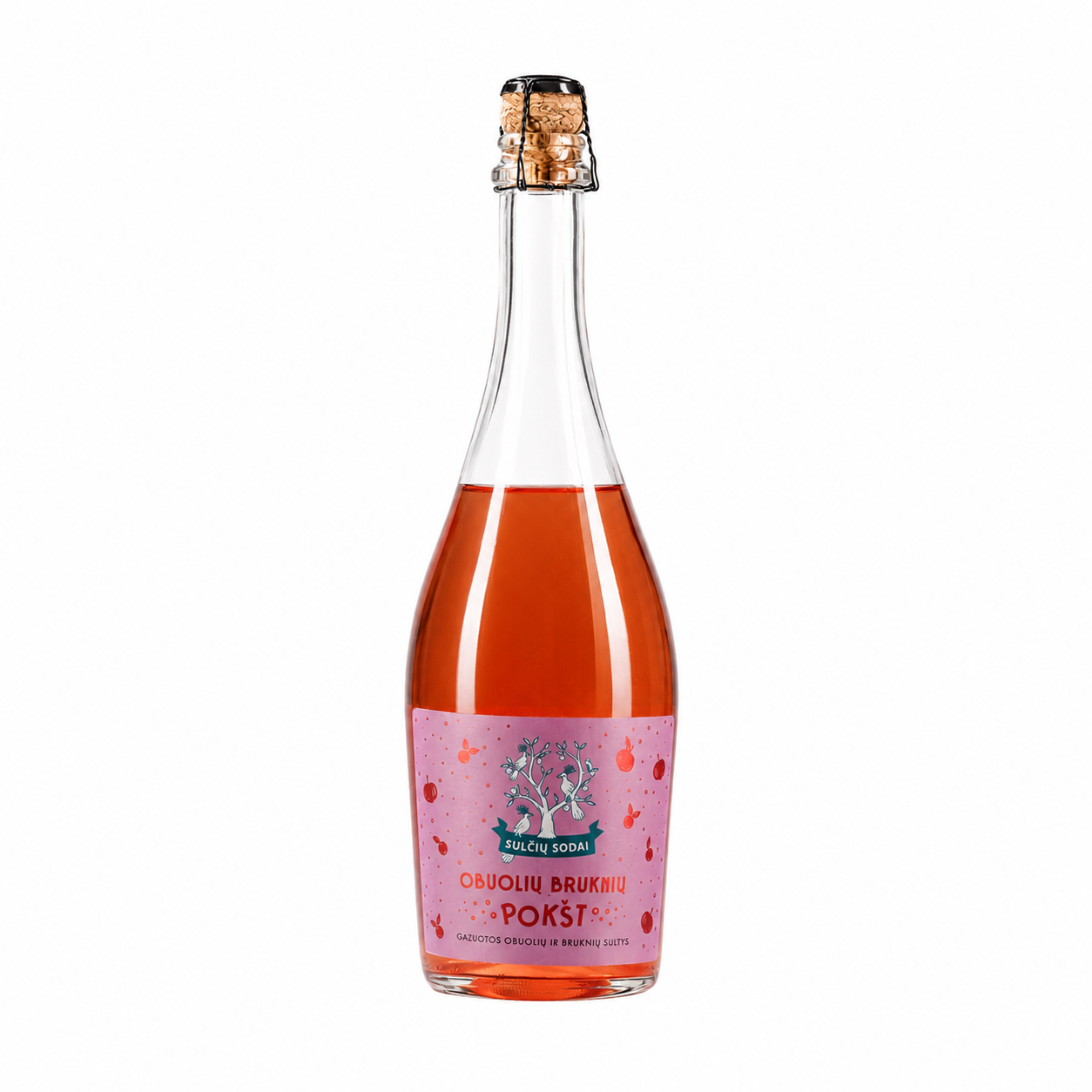 GAZUOTOS SULTYS "OBUOLIŲ BRUKNIŲ POKŠT", 750ml.