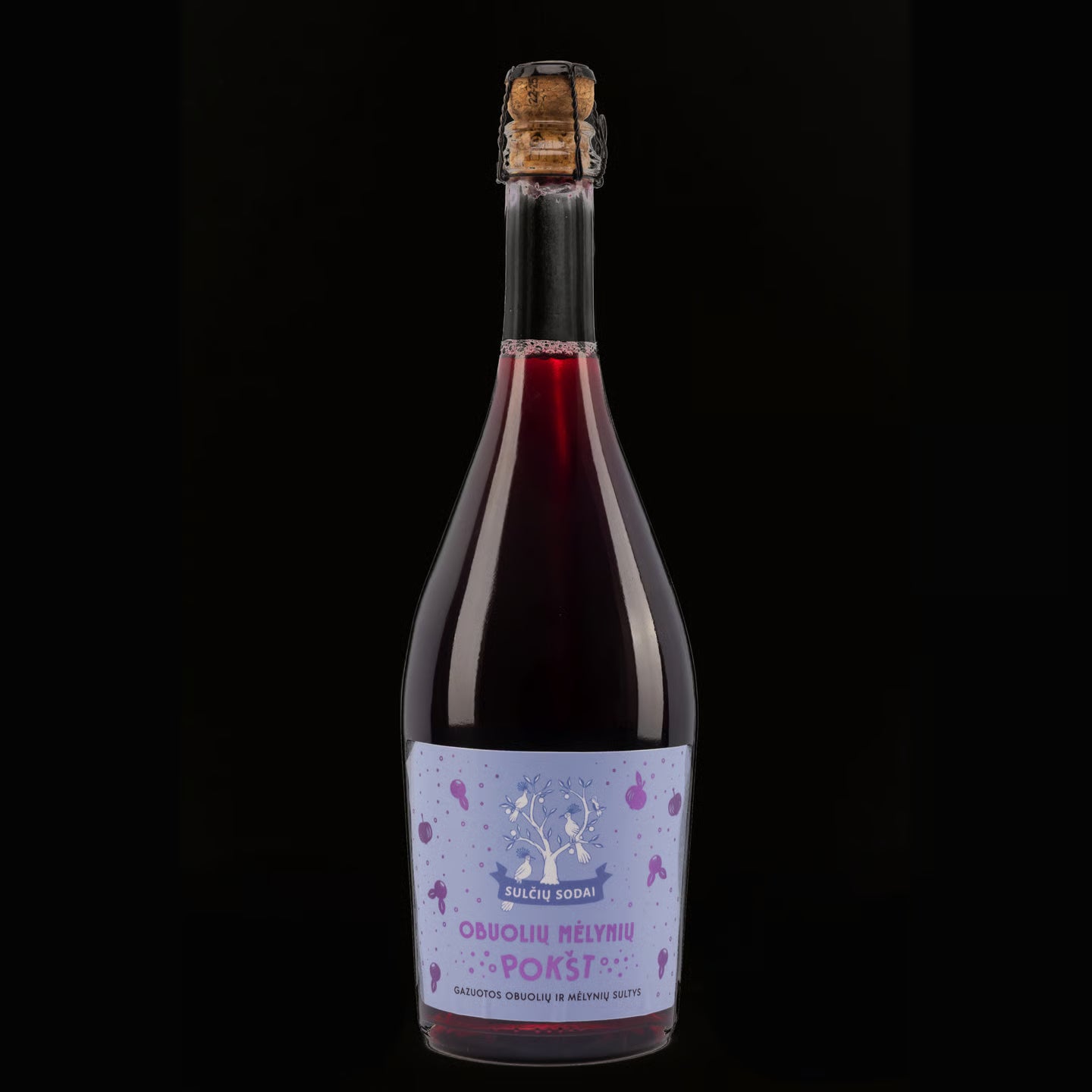 GAZUOTOS SULTYS "OBUOLIŲ MĖLYNIŲ POKŠT", 750ml