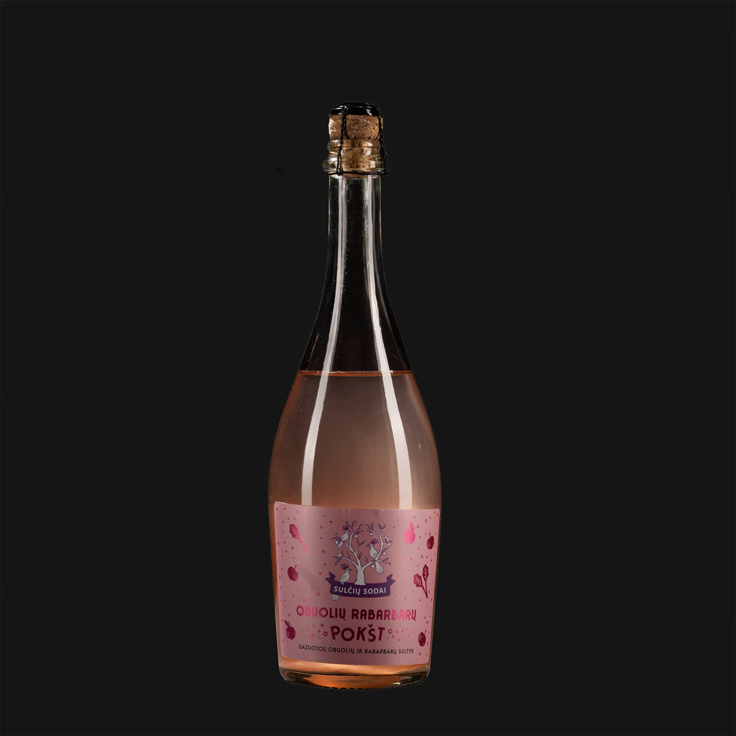 GAZUOTOS SULTYS "OBUOLIŲ RABARBARŲ POKŠT", 750ml.