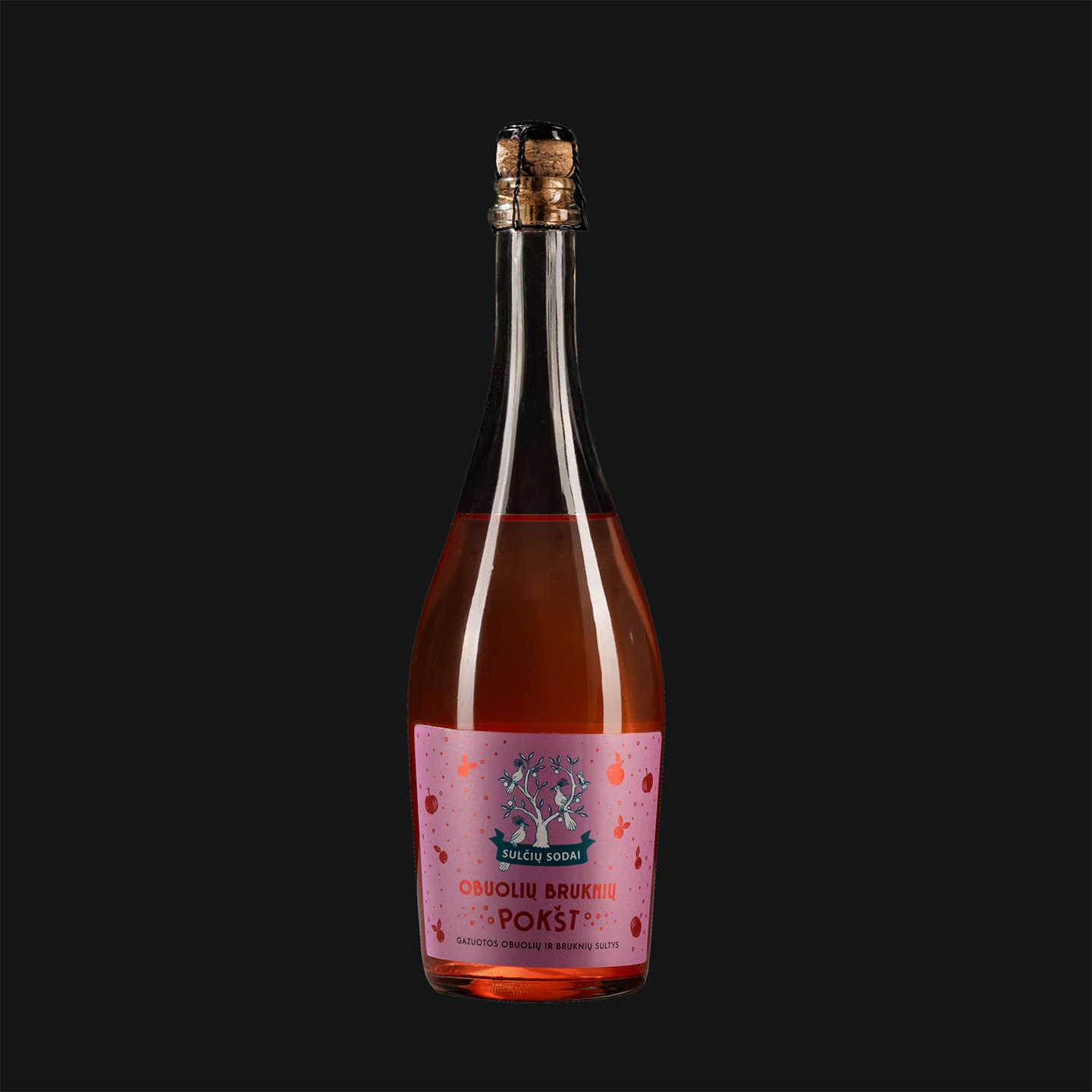 GAZUOTOS SULTYS "OBUOLIŲ BRUKNIŲ POKŠT", 750ml.